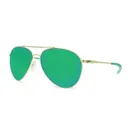 COSTA Piper 580P Green Mirror Polarized Sunglasses | Shiny Gold Frame - Costa Del Mar