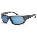 COSTA Fantail 580P Blue Mirror Polarized Sunglasses | Matte Grey Frames - Costa
