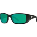 COSTA Blackfin 580P Green Mirror Polarized Sunglasses | Matte Black Frame - Costa