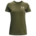 UNDER ARMOUR Women's UA Freedom Flag T-Shirt (Green-Sand) - Under Armour
