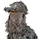 QUIKCAMO 3D Leafy Mesh Back Cap w/Face Mask Front Mode MONB - Quikcamo