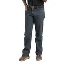 BERNE WORKWEAR Men's Relaxed Fit Mid-Rise Heartland Flex Carpenter Jeans - Classic Stone Wash Short - Berne Workwear
