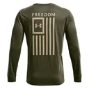 UNDER ARMOUR Freedom Flag Long Sleeve T-Shirt | OD Green & Tan - Under Armour