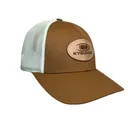 KYGUNCO Leather Logo Patch on Richardson 115 Low-Pro Trucker Cap MD/LG | Caramel & Birch - Kygunco