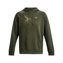 UNDER ARMOUR Men's UA Rival Fleece Antler Hoodie - Green - Under Armour