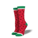 SOCKSMITH Watermelon Summer Athletic Crew Sock - Red / Green - Socksmith