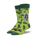 SOCKSMITH Asian Elephant Crew Sock - Green - Socksmith