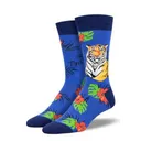 SOCKSMITH Tiger Crew Sock - Blue - Socksmith