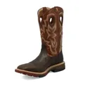 TWISTED X Men's 12" Western Work Boot - Smokey Chocolate & Spice - Twisted X