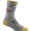 DARN TOUGH Women's Twitterpated Lightweigh Crew Sock - Grey / Mustard - Darn Tough Vermont