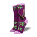 SOCKSMITH Women's Orangutan Crew Sock - Purple - Socksmith