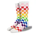 SOCKSMITH Kid's Check Me Out Athletic Crew Sock - White / Multi-Color - Socksmith