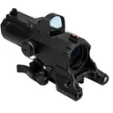 NCSTAR ECO 4X Scope/Laser & NAV LED/Gn Micro Dot/Blk 6.3" - Ncstar