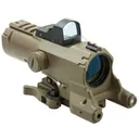NCSTAR Tan/FDE 4x34mm Scope Laser & Green Micro Dot 6.3" - Ncstar