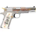 COLT 1911 Goverment Mexican Eagle Flag 38 Super 5" 9rd Pistol | Custom Engraving - Colt
