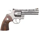 COLT Python 357 Mag 4.25" 6rd Revolver - Engraved Stainless - Colt
