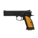CZ-USA Tactical Sport 9mm 5.2" 20+1 - Matte Black / Orange Grips - CZ USA