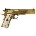 IVER JOHNSON Eagle XL 1911 45ACP 6" 8rd Pistol | 24k Gold Plated w/ White Pearl Grips - Iver Johnson