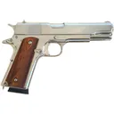 CIMARRON 1911A1 45ACP 5" 8rd Pistol - Nickel / Walnut - Cimarron