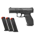 HK USA VP9 9mm 4.09" Tac Pack 3 Extra 17rd Mags - Black - Hk Usa