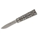 BENCHMADE 85 Billet Ti Balisong Butterfly 4.4" Drop Point Blade w/ Titanium Handles & Magnetic Latch - Benchmade