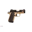 KIMBER Micro 9 HERO 9mm 3.15" 7rd Pistol + Fiber Optic Sights | Desert Tan w/ Custom Engravings - Kimber