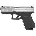 GLOCK G19 G4 4" 15rd Pistol - Black / Grey Battle Worn Flag Cerakote - Glock