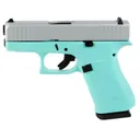 GLOCK G43X 9mm 3.41" 10rd Pistol - Robin's Egg Blue | Silver - Glock