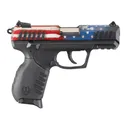 RUGER SR22 22LR 3.5" 10rd Pistol - Black w/ American Flag Slide - Ruger