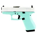 GLOCK G43X 9mm 3.41" 10rd Pistol | Skydas Robin's Egg Blue w/ Pearl White Slide - Glock