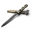 BENCHMADE SOCP Fixed Blade Knife 7.11" Double Edge Combo Dagger Blade - Desert Tan G10 Handles - Benchmade