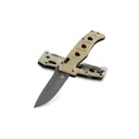 BENCHMADE Shane Sibert AUTO Adamas Folding Knife 3.75" Drop Point Blade w/ Desert Tan G10 Handles - Benchmade