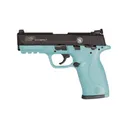 SMITH & WESSON M&P22 COMPACT 22 LR 3.6" 10rd Pistol - Black / Robins Egg Blue - Smith and Wesson