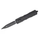 MICROTECH KNIVES Dirac Delta Tactical AUTO OTF Knife 3.79" Double Edge Dagger Blade | Black Handles - Microtech