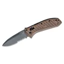 BENCHMADE Presidio II AUTO Folding Knife 3.72" Combo Drop Point Blade w/ Milled Burnt Bronze Handles - Benchmade
