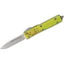 MICROTECH KNIVES Zombitech AUTO OTF Knife 3.46" Drop Point Blade w/ Zombie Green Aluminum Handles - Microtech