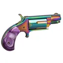 NAA Magenta Magnum 22 WMR 1.125" 5rd Mini-Revolver - Titanium Rainbow w/ Purple Pearl Grips - North American Arms