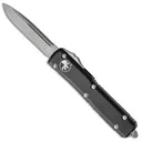 MICROTECH KNIVES Ultratech AUTO OTF 3.46" Apocalyptic Drop Point Blade | Black Aluminum Handles - Microtech