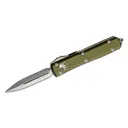 MICROTECH KNIFE Ultratech AUTO OTF Knife 3.46" Stonewashed Double Edge Dagger Blade - OD Green - Microtech