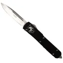MICROTECH KNIVES Ultratech AUTO OTF Knife 3.46" Drop Point Blade w/ Black Aluminum Handles - Microtech