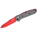 BENCHMADE Shot Show 2024 Exclusive Mini OSborne Folding Knife 2.92" Red Tanto Blade | Grey G10 - Benchmade