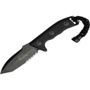 MICROTECH KNIVES Currahee 4.5" Tanto Black Partially Serrated - Microtech