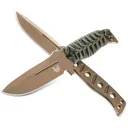 BENCHMADE Adamas Fixed Blade Knife 4.2" FDE Drop Point Blade w/ Skeletonized Handles + Sheath - Benchmade