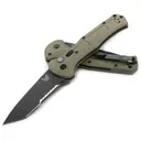 BENCHMADE 9071SBK-1 Claymore AUTO Folding Knife 3.6" Tanto Combo Blade - Ranger Green Grivory Handle - Benchmade