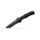 BENCHMADE Claymore AUTO Folding Knife 3.6" Tanto Combo Blade w/ Black Grivory Handles - Benchmade
