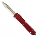 MICROTECH KNIVES Ultratech OTF 3.4" Double Edge Satin Full Serr Red - Microtech