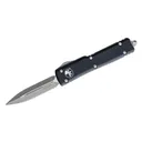 MICROTECH UTX-70 AUTO OTF Knife 2.4" Apocalyptic Double Edge Dagger - Black - Microtech