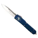 MICROTECH KNIVES Blue Ultratech OTF Knife, Satin Single Edge Blade - Microtech