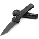 BENCHMADE 9570BK Mini Claymore AUTO Folding Knife 3" Black Drop Point Plain Blade - Black Handles - Benchmade