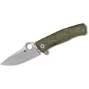 SPYDERCO SpyMyto Folding Knife 3.32" Drop Point Blade w/ Green Canvas Micarta Handles - Spyderco